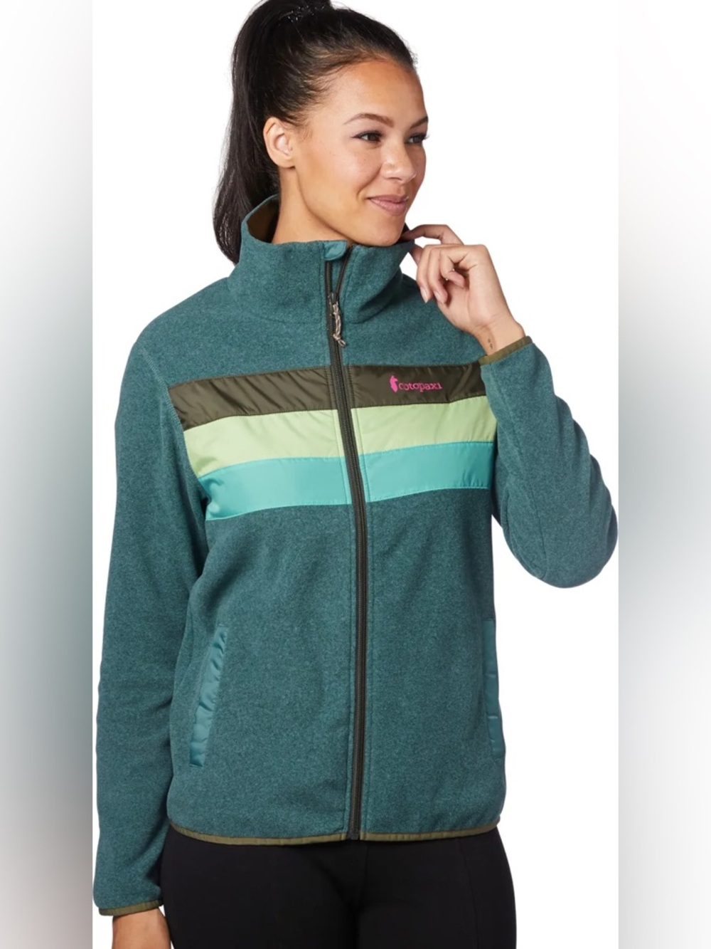 NEW Cotopaxi Teca Fleece Jacket Green Teal Blue Sz Medium
